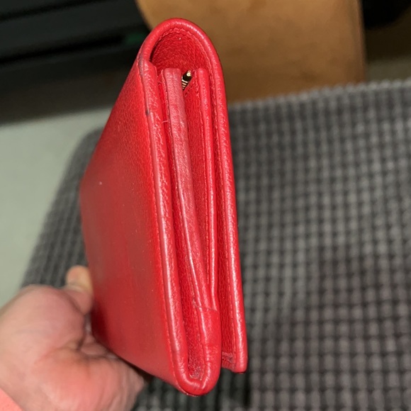 YSL Red Belle Du Jour Long Wallet - Picture 5 of 14